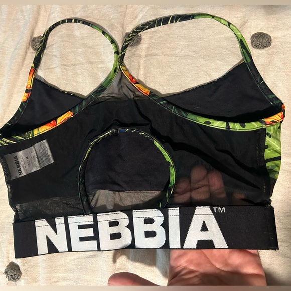 NEBBIA Sport Bra Size M Flowers Print - Picture 2 of 11